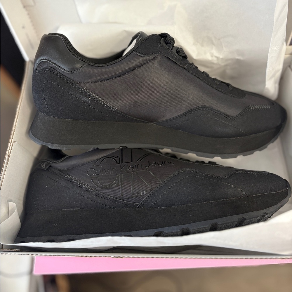 Calvin Klein Men's Black Sneakers Brand New In Box